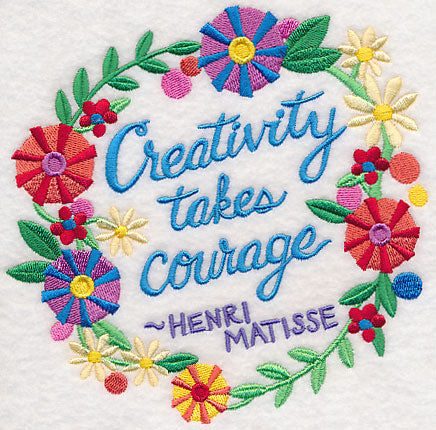 Creativity Takes Courage Wreath