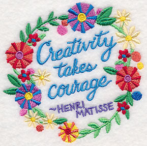 Creativity Takes Courage Wreath