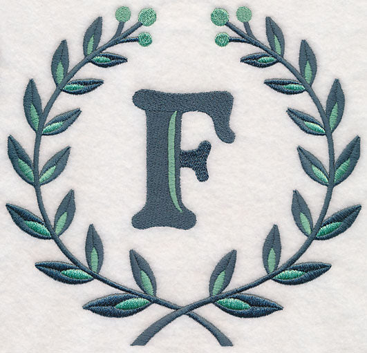 Laurel Letter F - 7 Inch