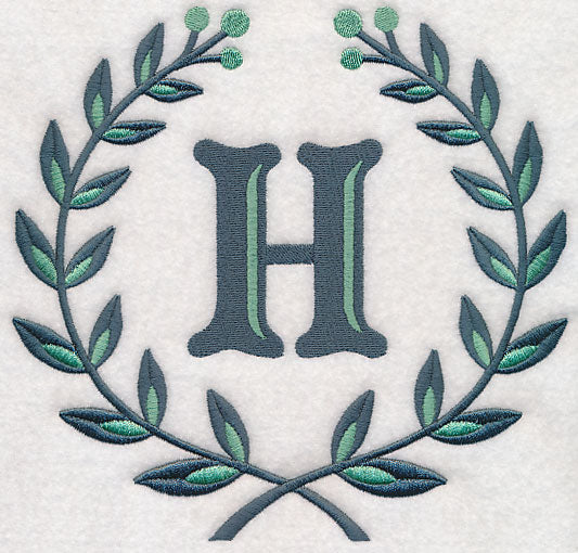 Laurel Letter H - 7 Inch
