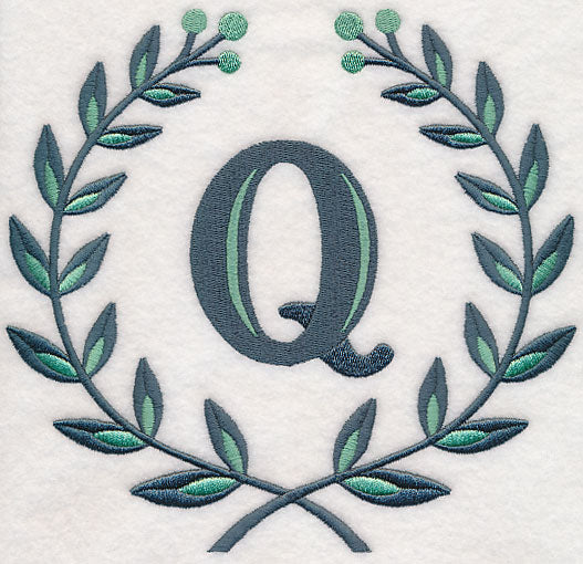 Laurel Letter Q - 7 Inch