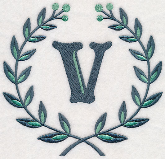 Laurel Letter V - 7 Inch