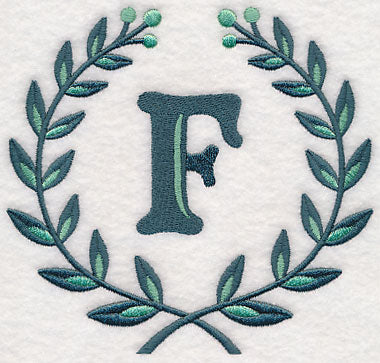 Laurel Letter F - 7 Inch