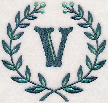 Laurel Letter V - 7 Inch