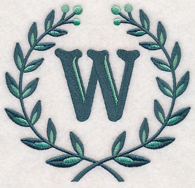 Laurel Letter W - 7 Inch
