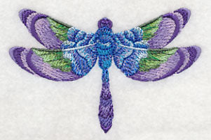 Blue Rose Dragonfly in Watercolor