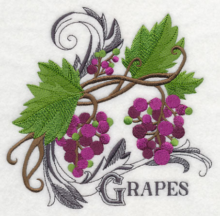 Grapes and Baroque Flourish
