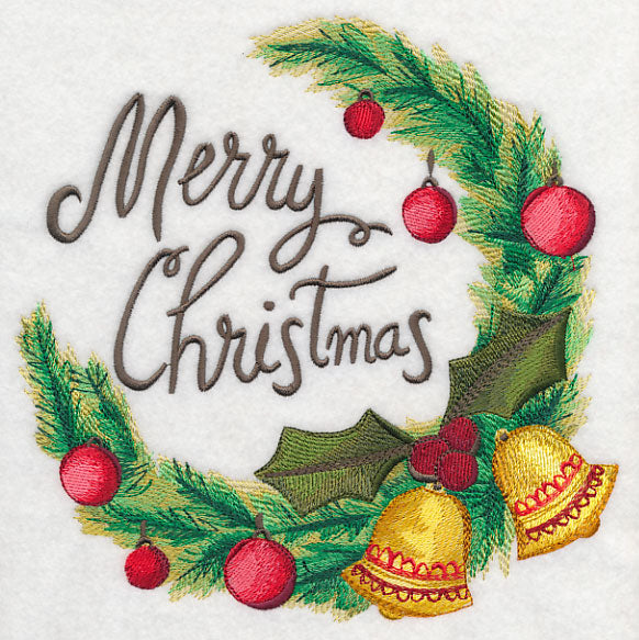 Christmas Wreath (Merry) in Watercolor