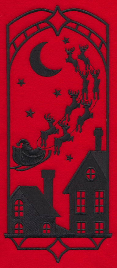 Christmas Silhouette - Santa's Flight