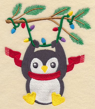 Christmas Lights and Penguin