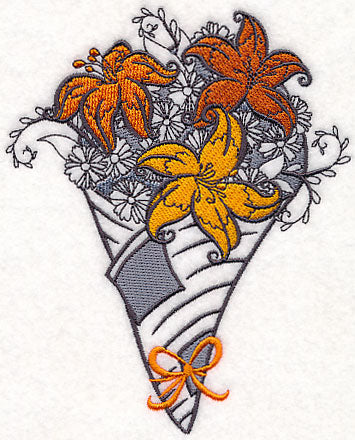 Lily Bouquet Wrapped In Paper