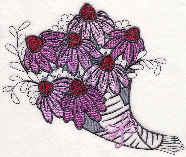 Coneflower Bouquet Wrapped In Paper