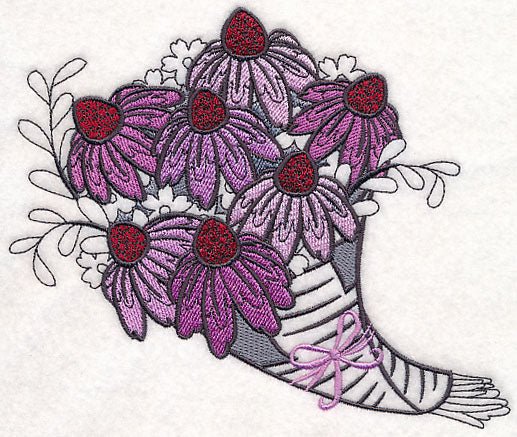 Coneflower Bouquet Wrapped In Paper