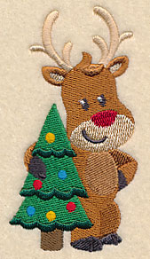Reindeer and Christmas Tree