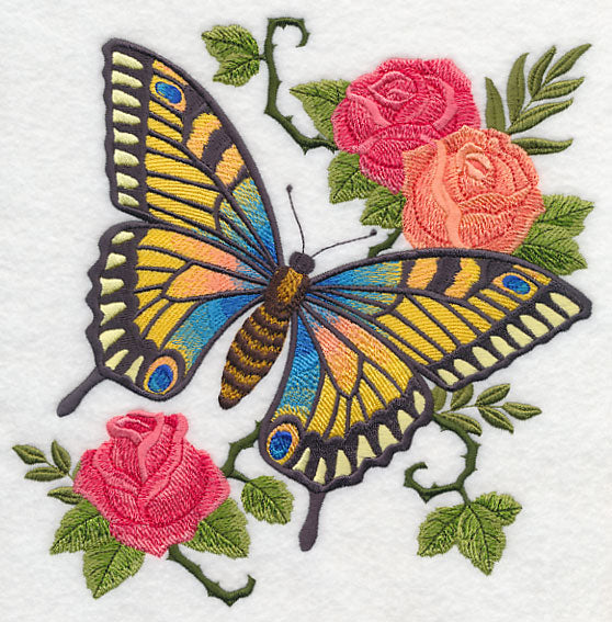 Jane's Butterfly with Roses