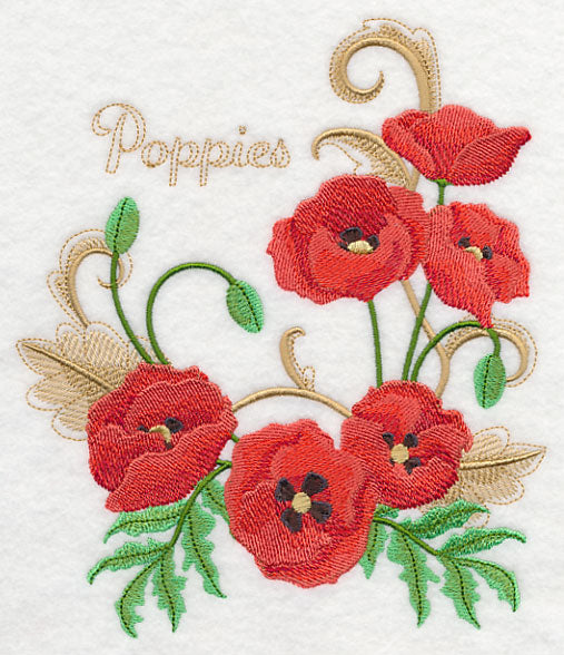 Poppies with Flourish