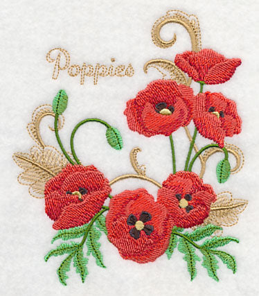 Poppies with Flourish