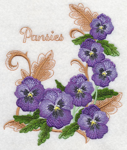 Pansies with Flourish