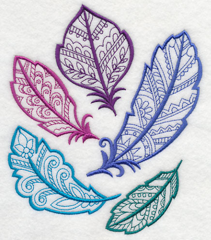 Mehndi Feather Collage