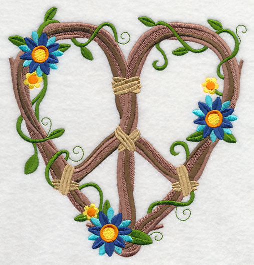 Branches and Daisies Peace Sign