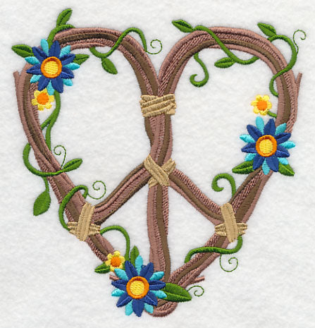 Branches and Daisies Peace Sign