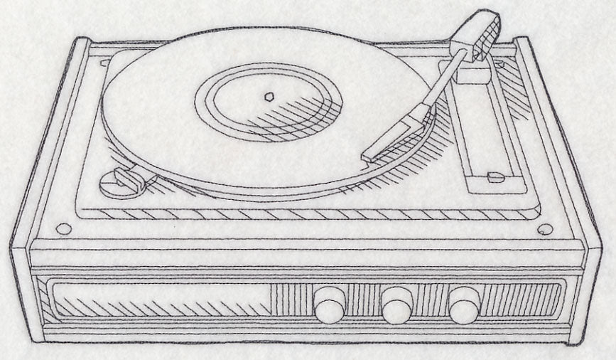 Record Player Etching