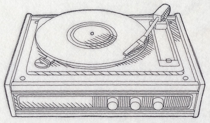 Record Player Etching