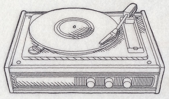 Record Player Etching