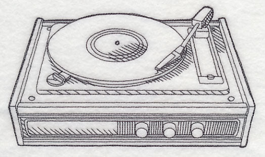 Record Player Etching