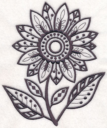 Summer Sunflower (Blackwork)