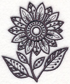Summer Sunflower (Blackwork)