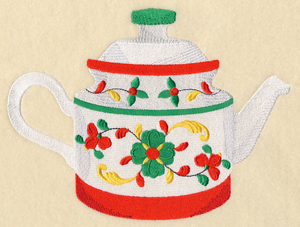 Country Charm Flower Teapot