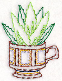 Cup o' Succulent - Aloe Vera (Vintage)