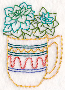 Cup o' Succulent - Aeonium (Vintage)