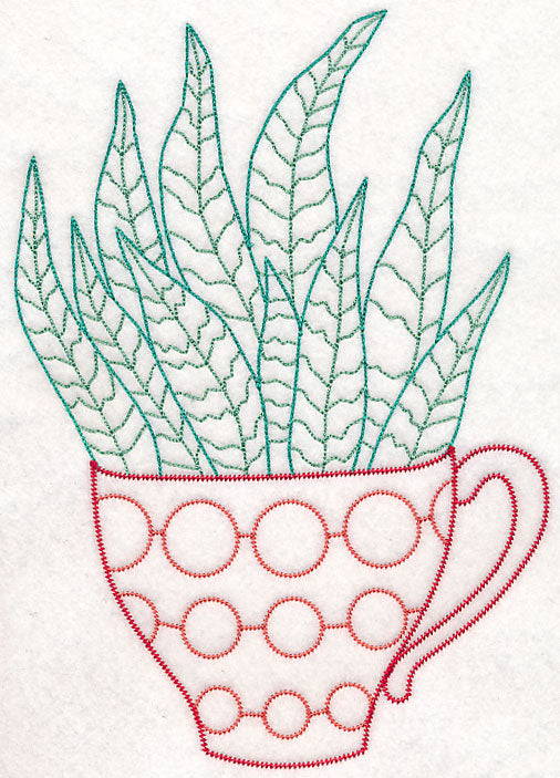 Cup o' Succulent - Zebra Hawthoria (Vintage)