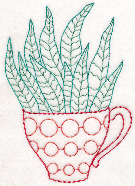 Cup o' Succulent - Zebra Hawthoria (Vintage)