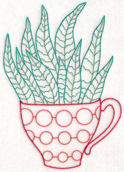 Cup o' Succulent - Zebra Hawthoria (Vintage)