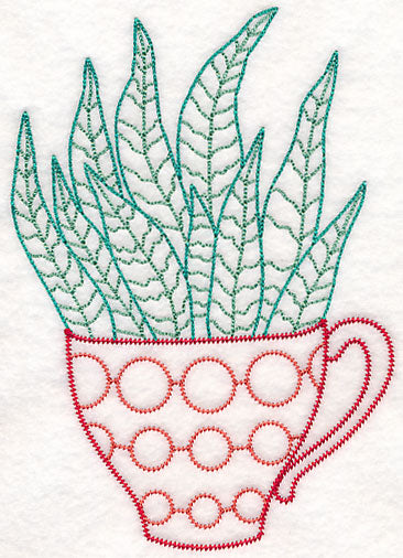 Cup o' Succulent - Zebra Hawthoria (Vintage)