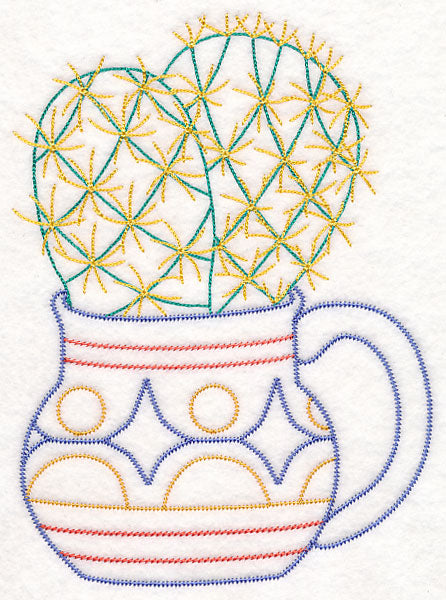 Cup o' Succulent - Pin Cushion (Vintage)