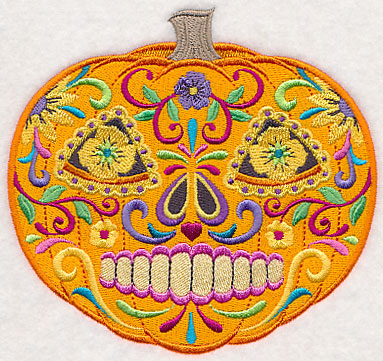 Sugar Skull Pumpkin
