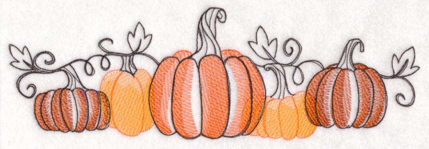 Pumpkin Patch Border (Toile)