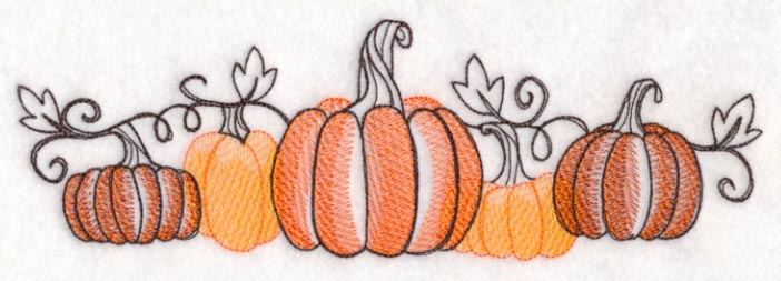 Pumpkin Patch Border (Toile)