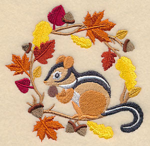 Wreathed in Autumn Chipmunk