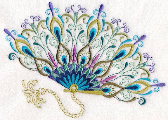Fanciful Peacock Fan