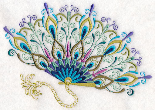 Fanciful Peacock Fan