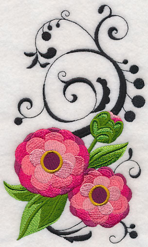 Fanciful Zinnia Flower