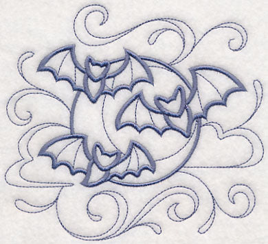 Doodle Bats and Moon