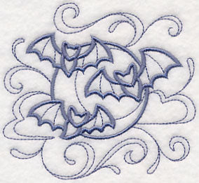 Doodle Bats and Moon