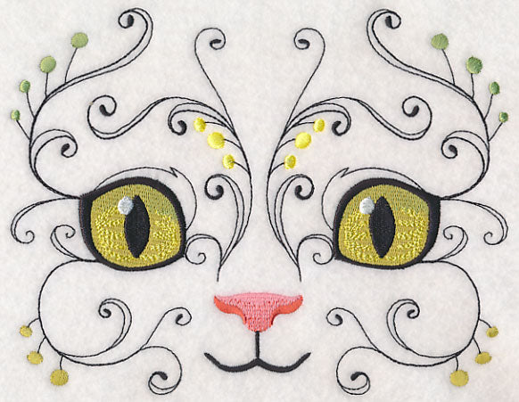 Kitten Face with Flourish