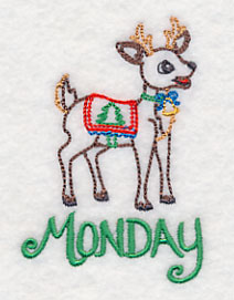 Christmas Reindeer - Monday (Vintage)